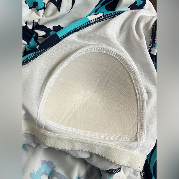 Jamaica Bay Blue Floral Tankini Swim Top size 8 - Picture 5 of 7